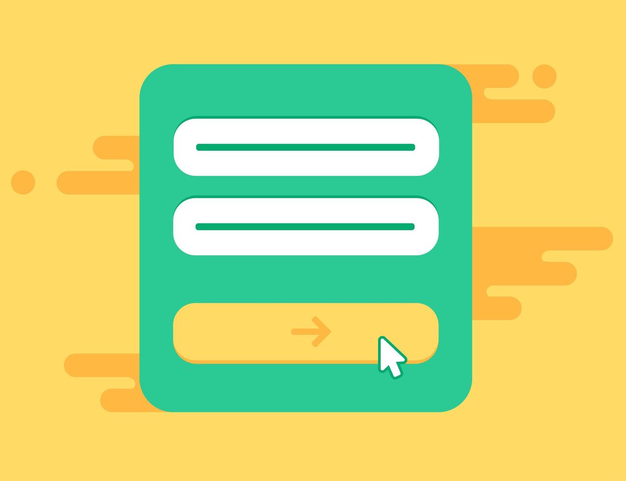 Web Template of Computer Login Form vector