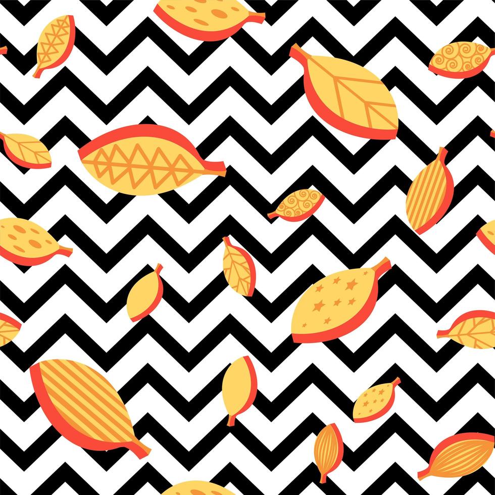 Leaves Fall Seamless Pattern vector