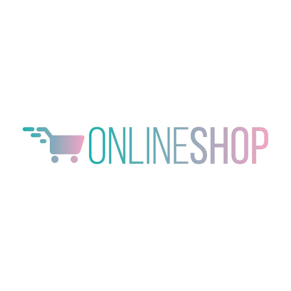 logotipo de la tienda online vector