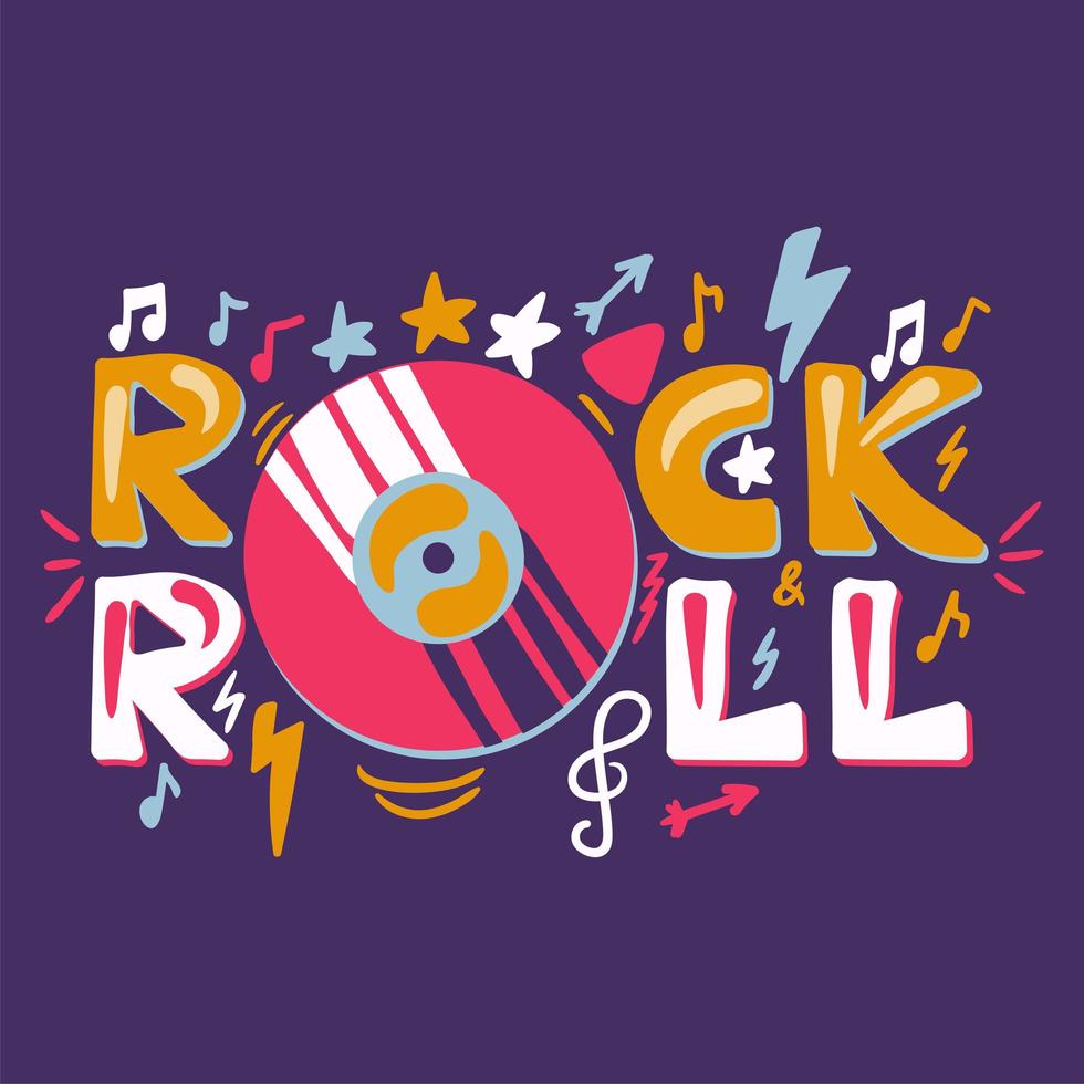 Retro Rock n Roll Label vector