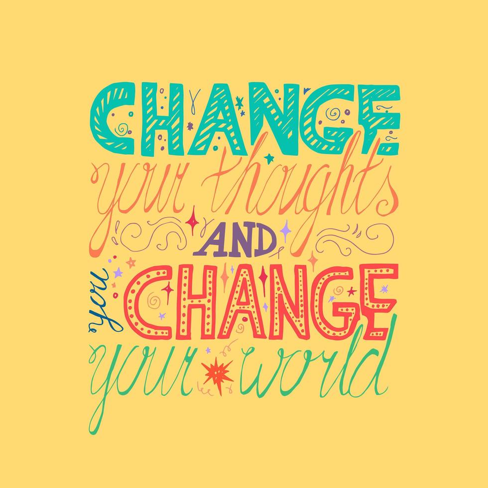 Lettering motivation poster vector