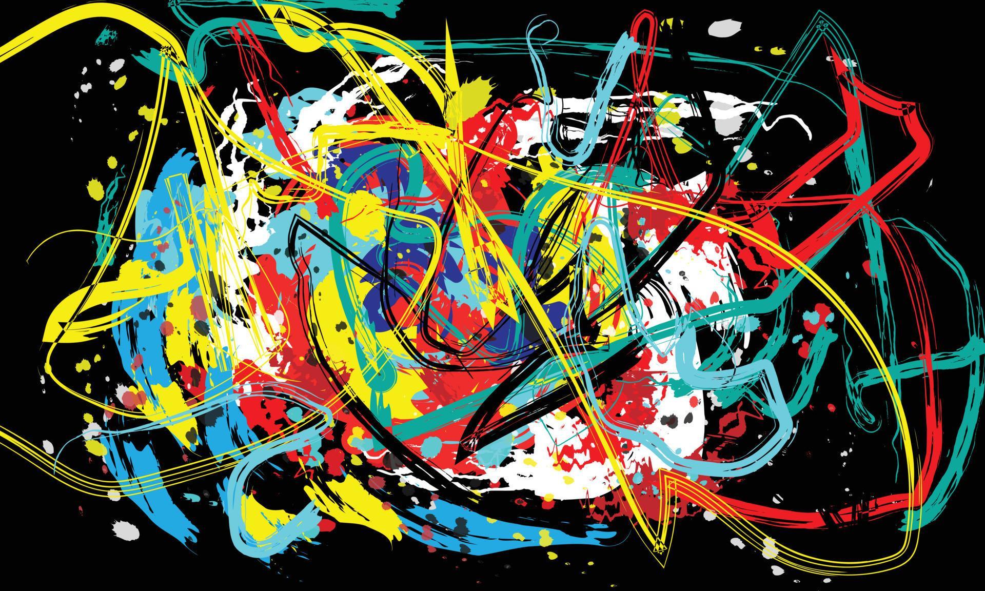 Colorful digital abstract painting 4743695 Vector Art at Vecteezy