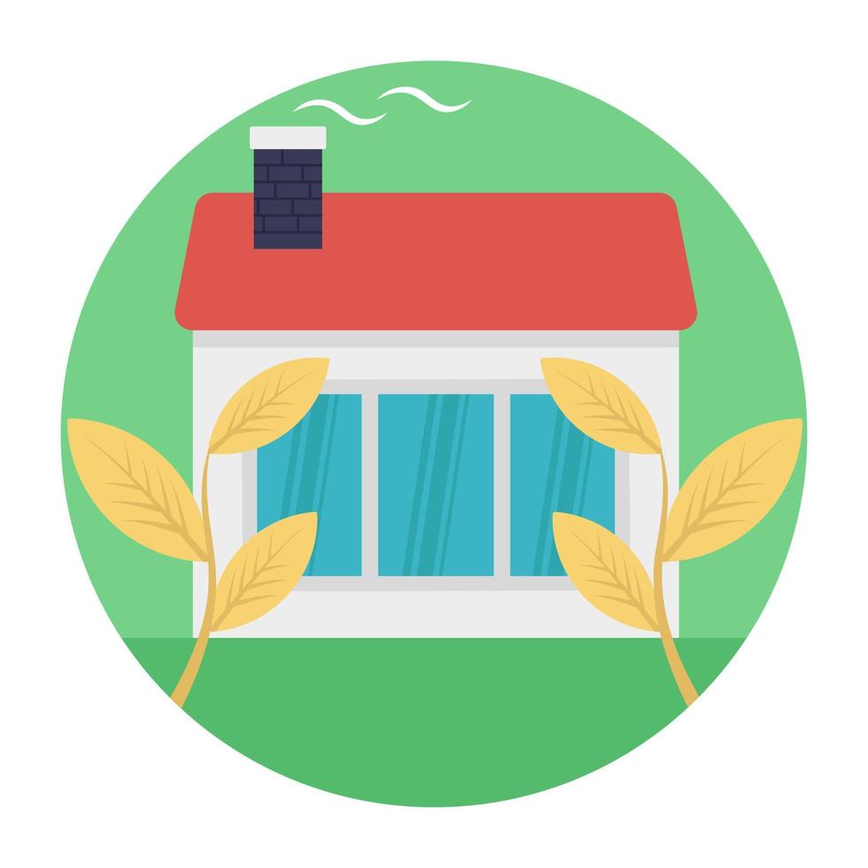 Trendy Greenhouse Concepts vector