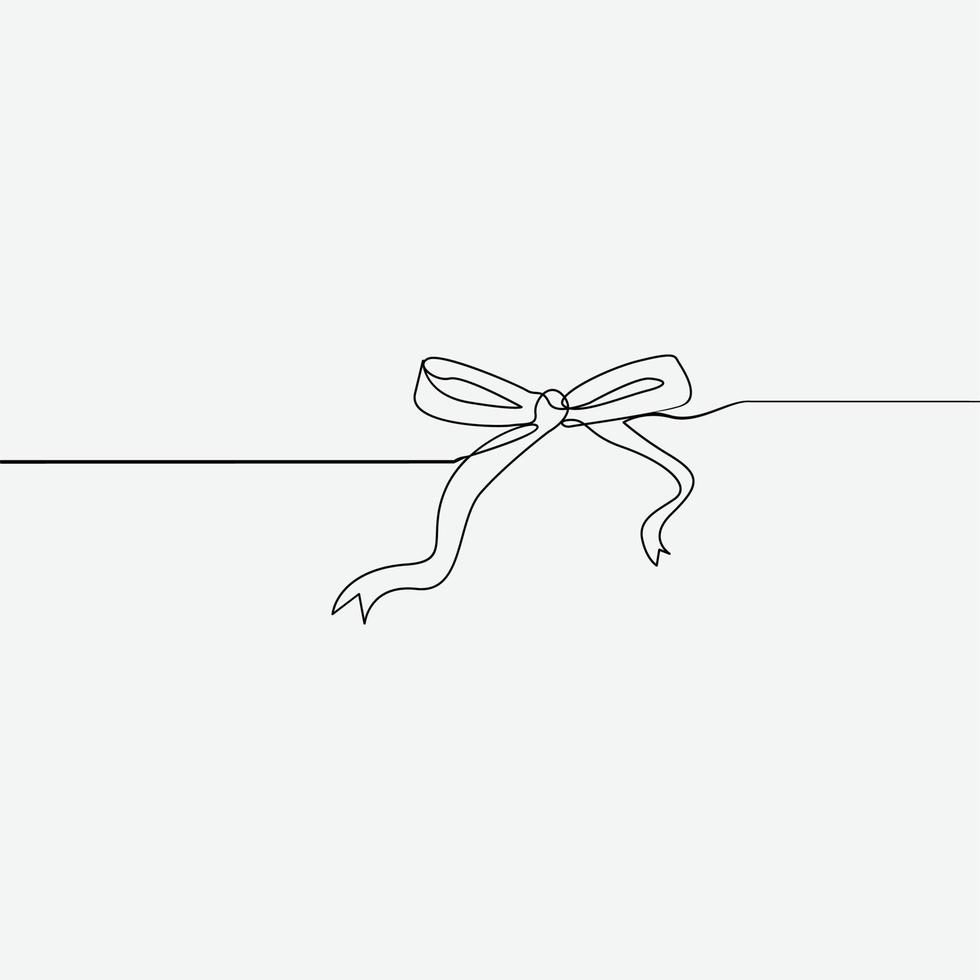 Christmas Continuous Line Drawing vector