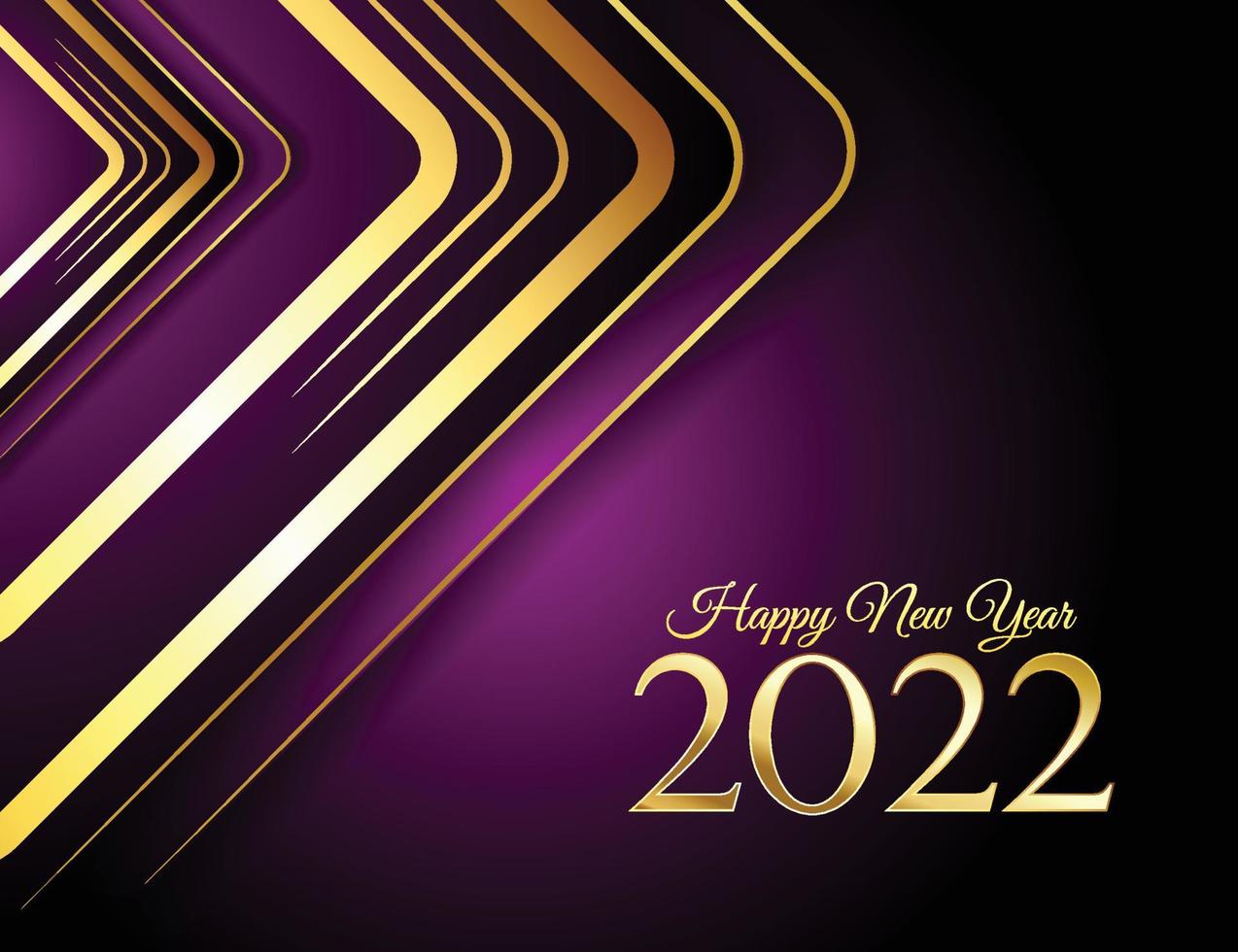 Feliz año nuevo 2022 diseño de vector de fondo de lujo.