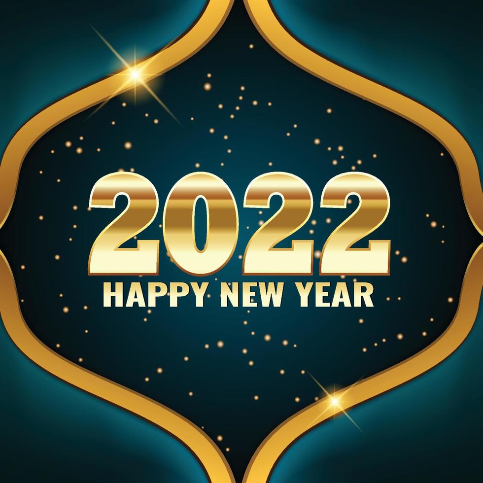 Feliz año nuevo 2022 diseño vectorial abstracto. vector
