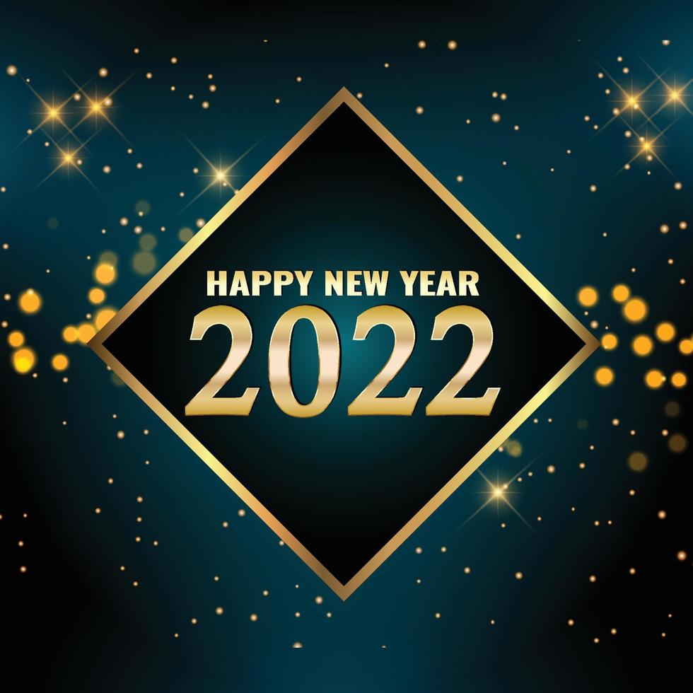 Feliz año nuevo 2022 diseño de fondo de vector colorido.