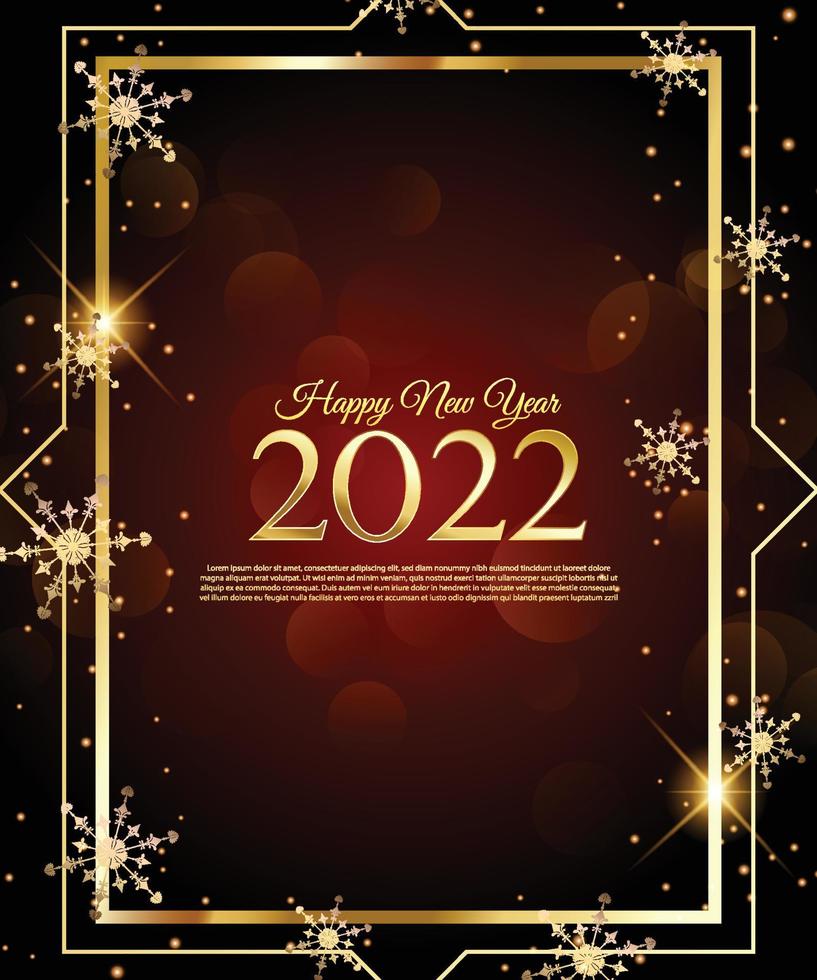 feliz año nuevo 2022 elegante diseño vector