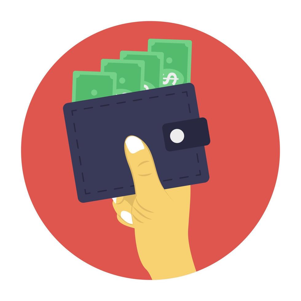 Wallet Money Concepts vector