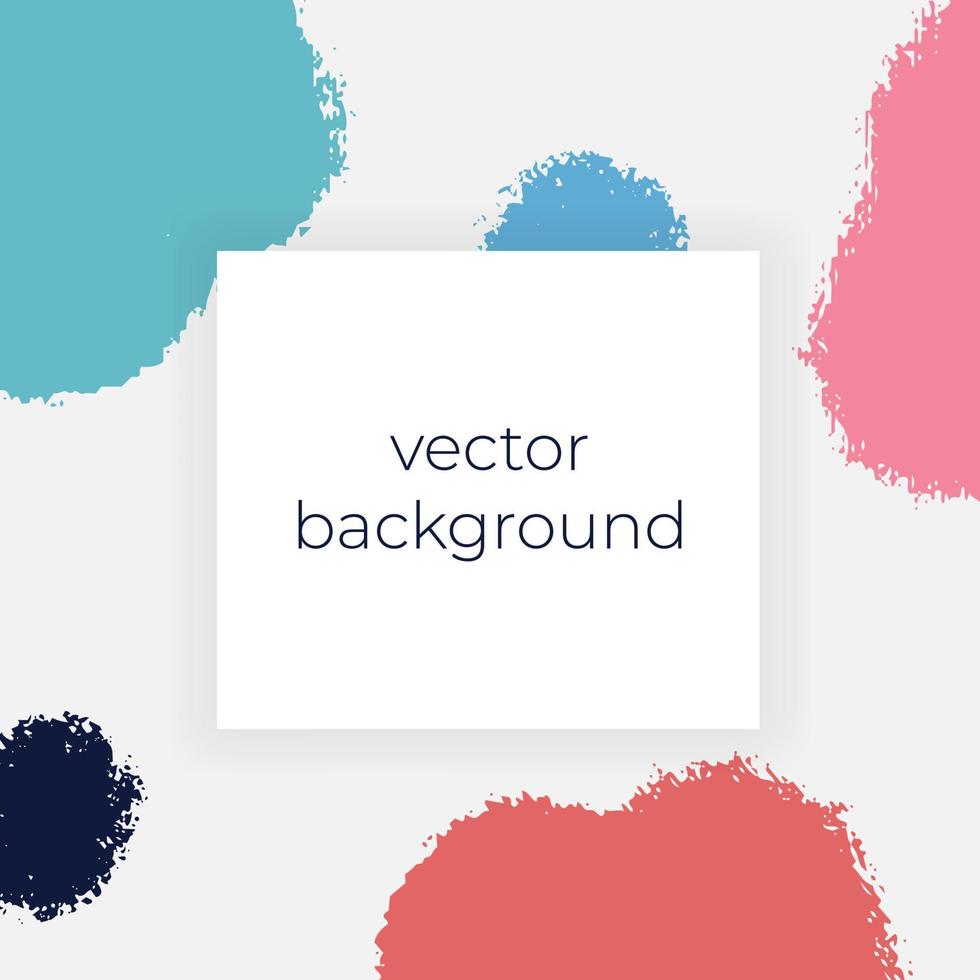 Vector background with abstract hand-drawn spots. Banner template. Vector illustration