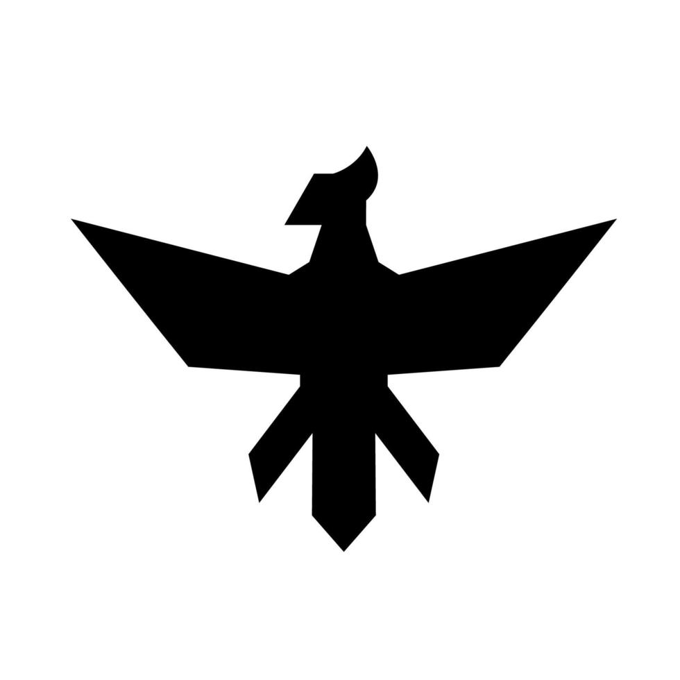 icono del logo de águila vector