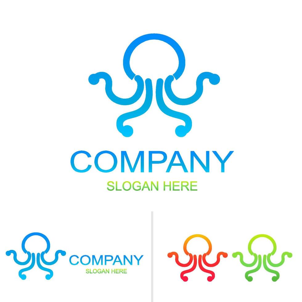 jellyfish logo icon vector