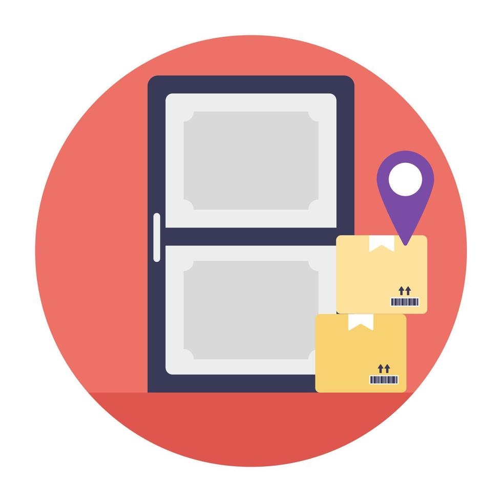Delivery At Doorstep vector