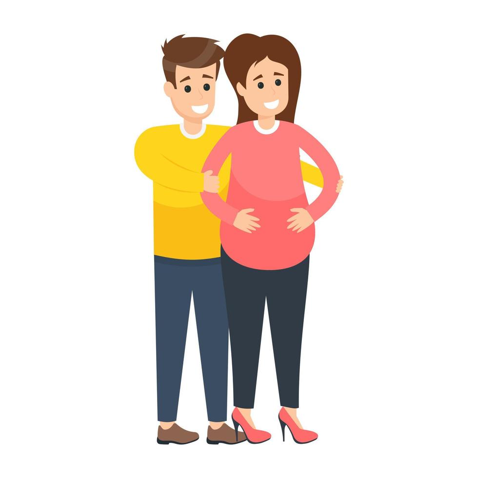 Pregnant Couple Concepts vector