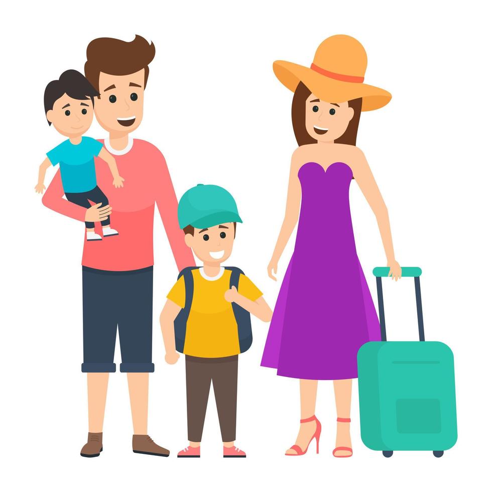 conceptos de vacaciones familiares vector