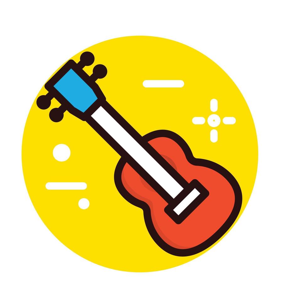 conceptos de guitarra de moda vector