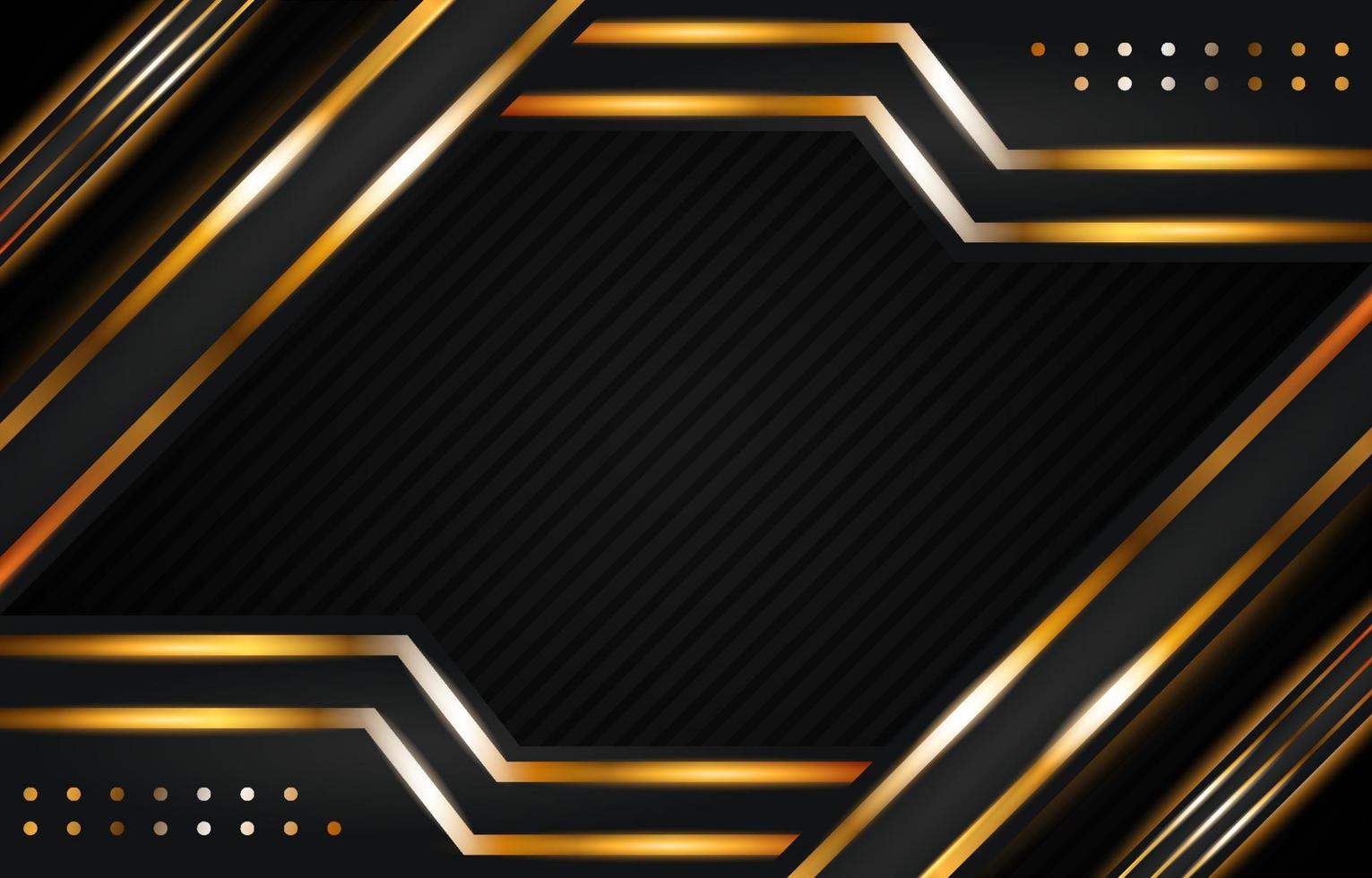 Shining Black and Gold Modern Abstract Background vector