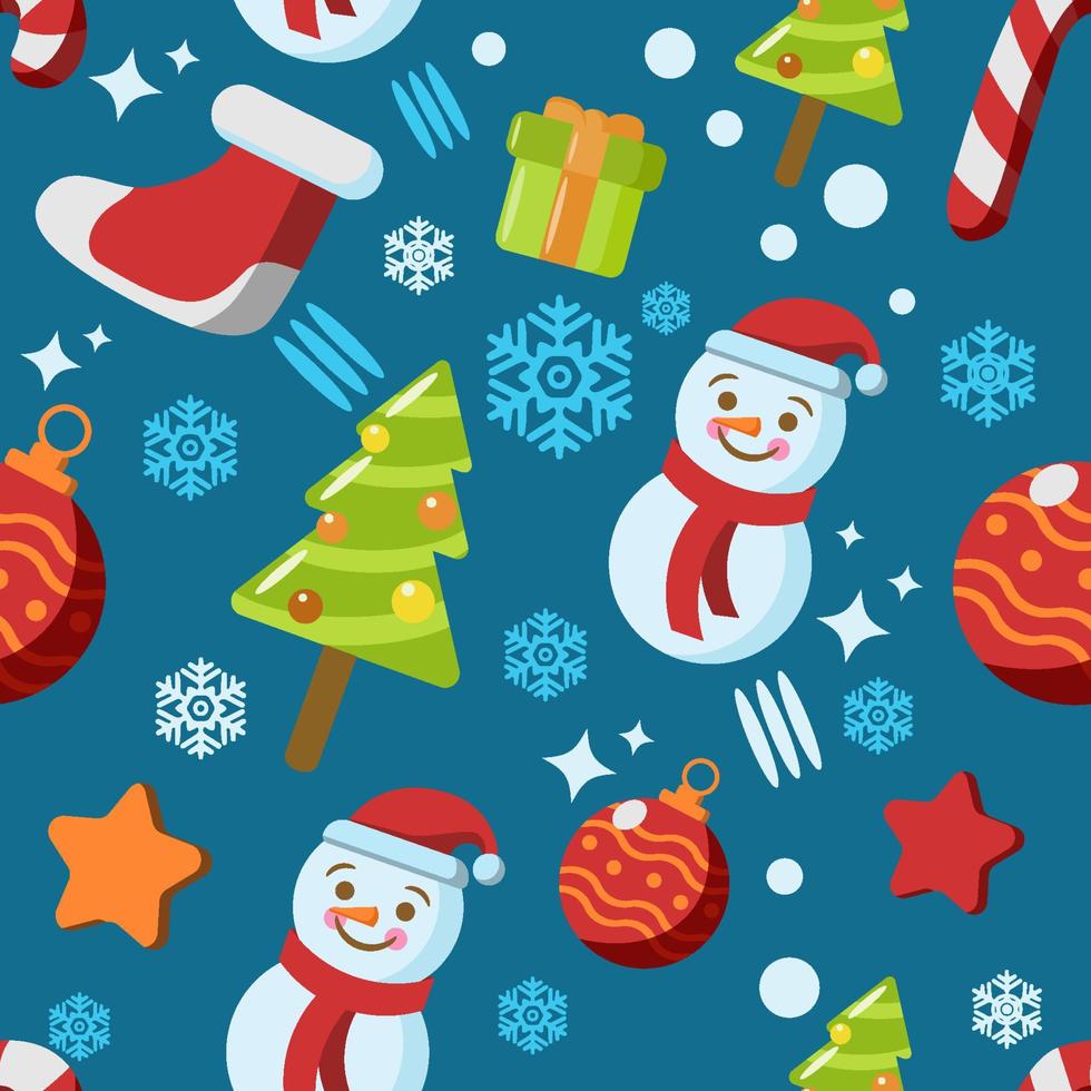 Seamless Pattern with Christmas Elements vector