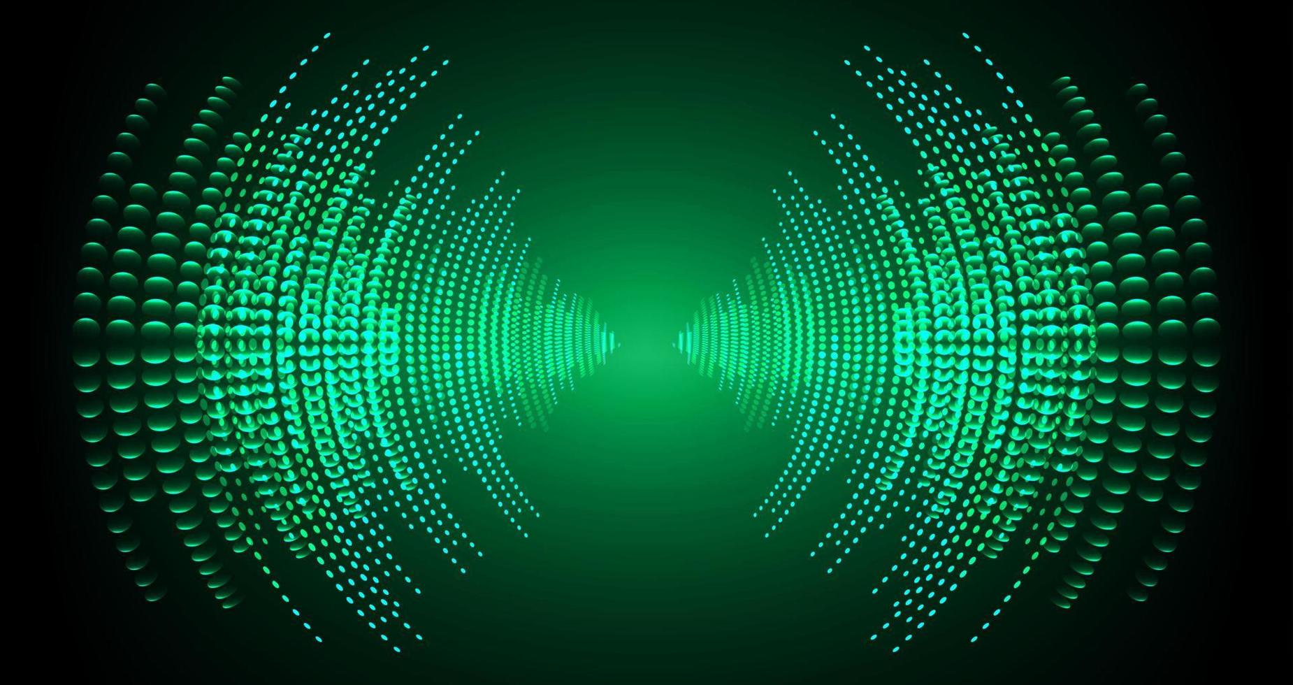 Sound waves oscillating dark light vector