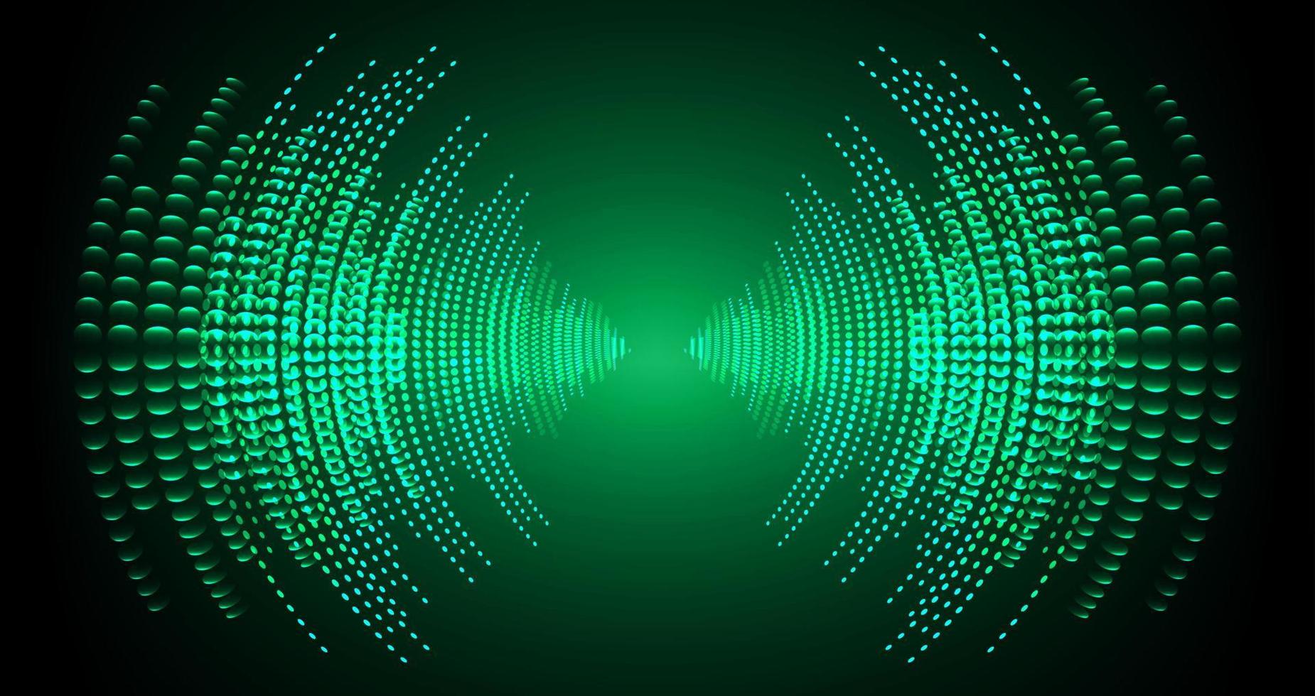 Sound waves oscillating dark light vector