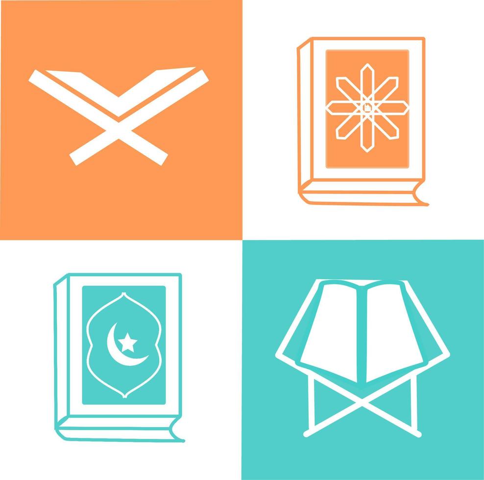 Koran icon. Element of religious culture icon. Premium quality graphic design icon. Signs, outline symbols collection icon for websites, web design, mobile app on white background. Quran Muslim Icon vector