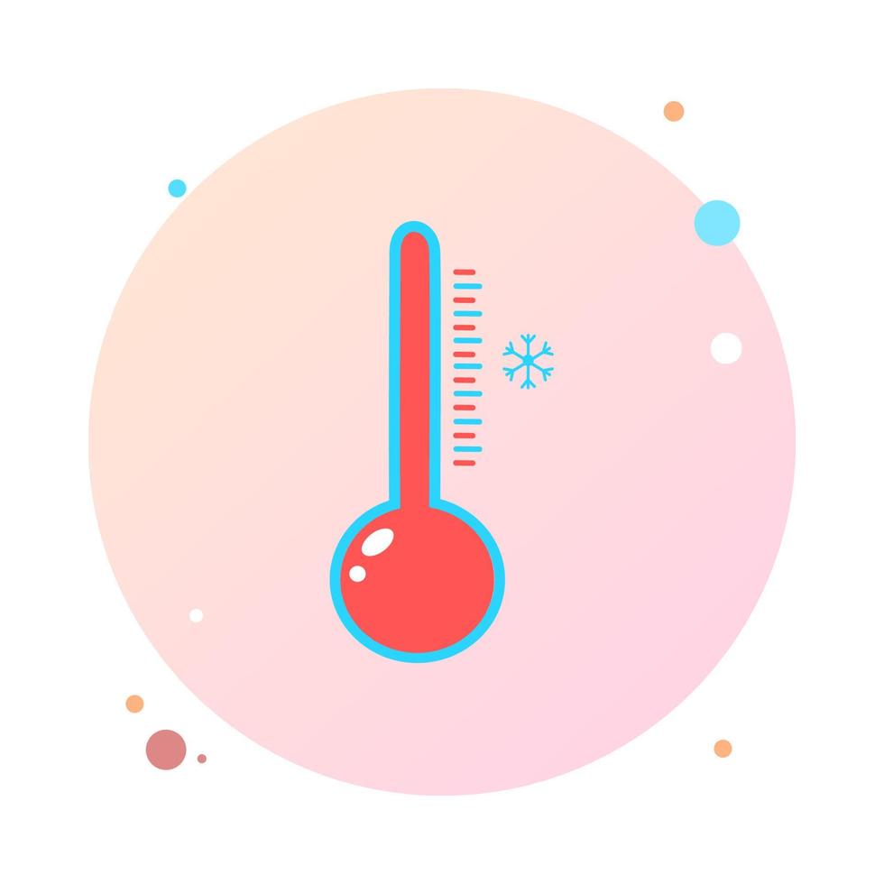 termómetros meteorológicos celsius o fahrenheit que miden el calor o la ilustración vectorial fría. Equipo termómetro que muestre clima frío o caliente. termómetro de medicina en estilo plano. logotipo del icono de termómetro. vector