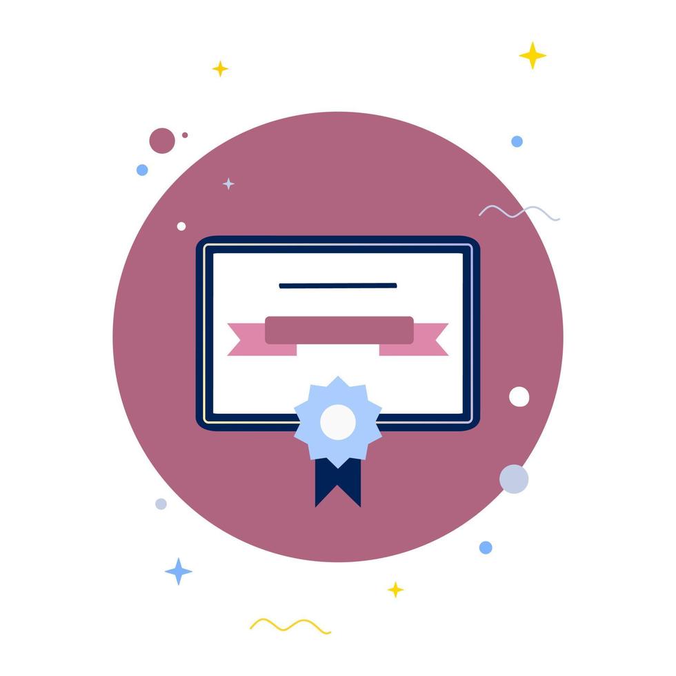 Modern flat design isometric concept of e-certificate from online course or university banner template for website and mobile development. Graduation paper, certificate. Vector illustration.