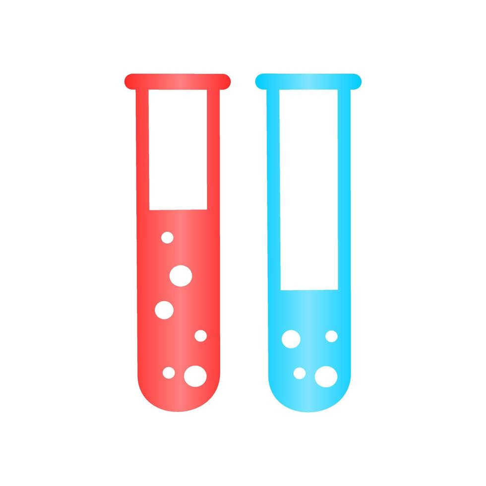 icono de pictograma de tubo de ensayo químico. material de vidrio o vaso de precipitados de laboratorio. matraces de experimento. vector moderno de moda. simple ilustración plana. frascos de laboratorio químico de vidrio para laboratorio de ciencias.