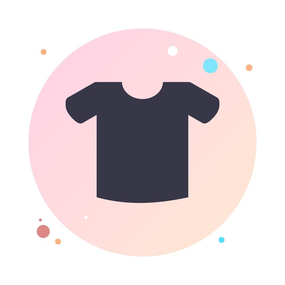 camiseta en el icono de círculo. camiseta plana en icono de forma redonda. ilustración vectorial. vector