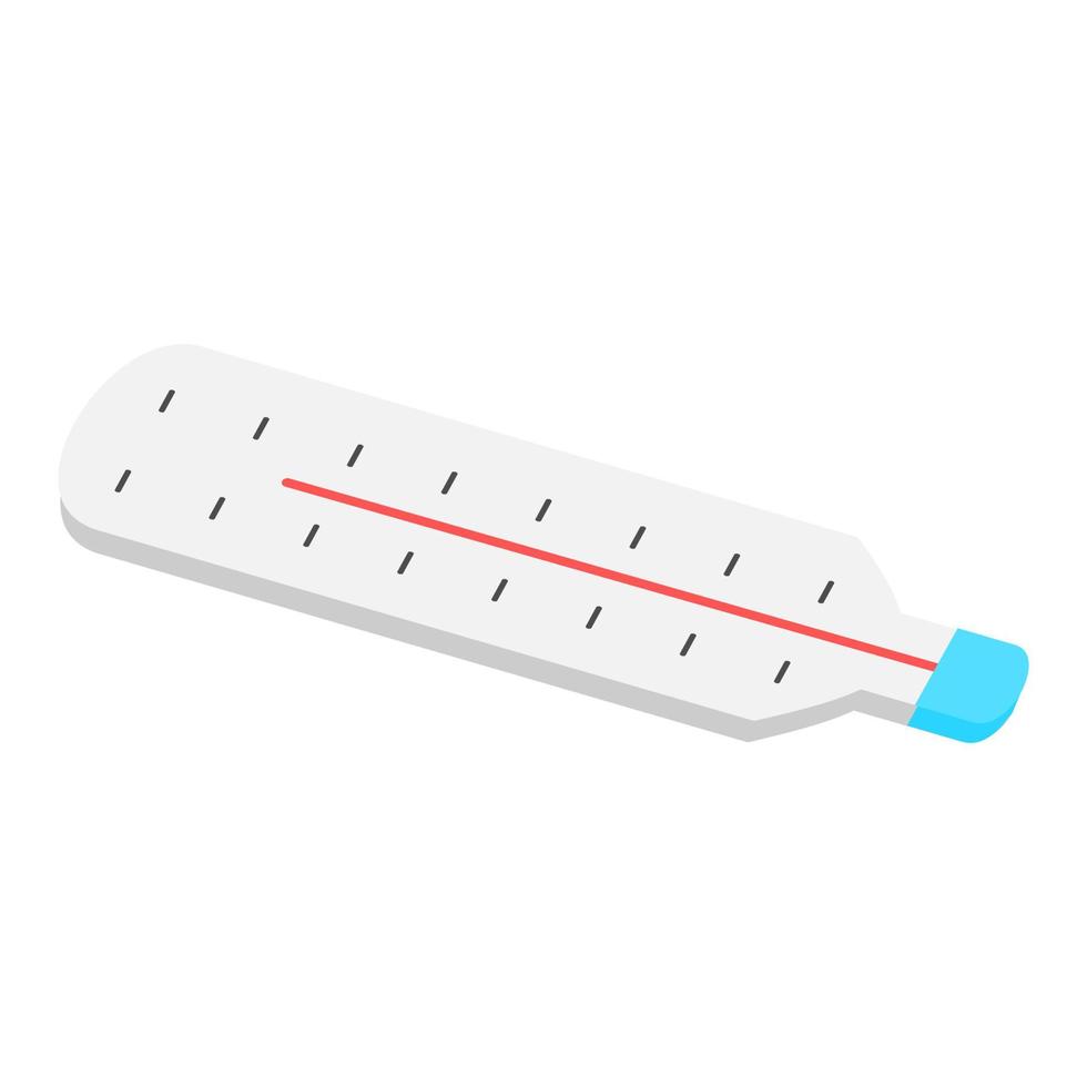 Celsius or fahrenheit meteorology thermometers measuring heat or cold vector illustration. Thermometer equipment showing hot or cold weather. Medicine thermometer in 3d isometric style.