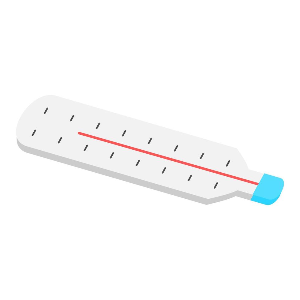 termómetros meteorológicos celsius o fahrenheit que miden el calor o la ilustración vectorial fría. Equipo termómetro que muestre clima frío o caliente. termómetro de medicina en estilo isométrico 3d. vector