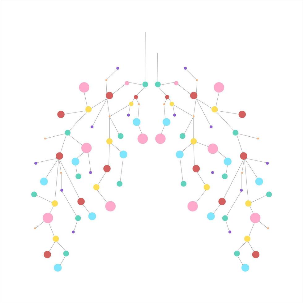 Healthy lungs 3d medicine connected model. Triangle connected dots point. Online doctor World Tuberculosis day modern innovative technology vector illustration. Abstract human lung with dots and links