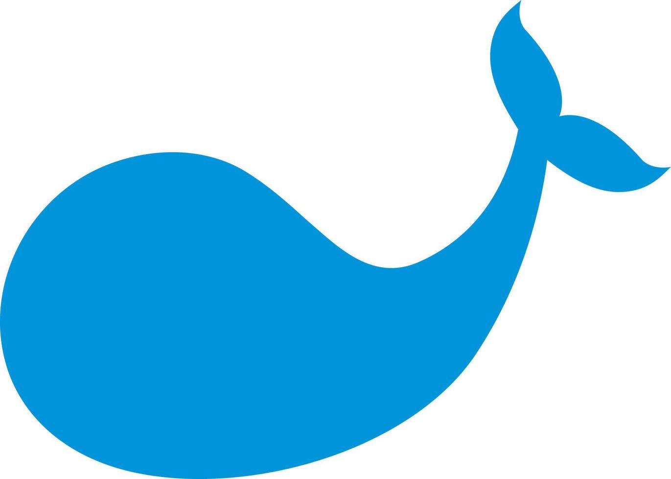 Whale simple icon vector