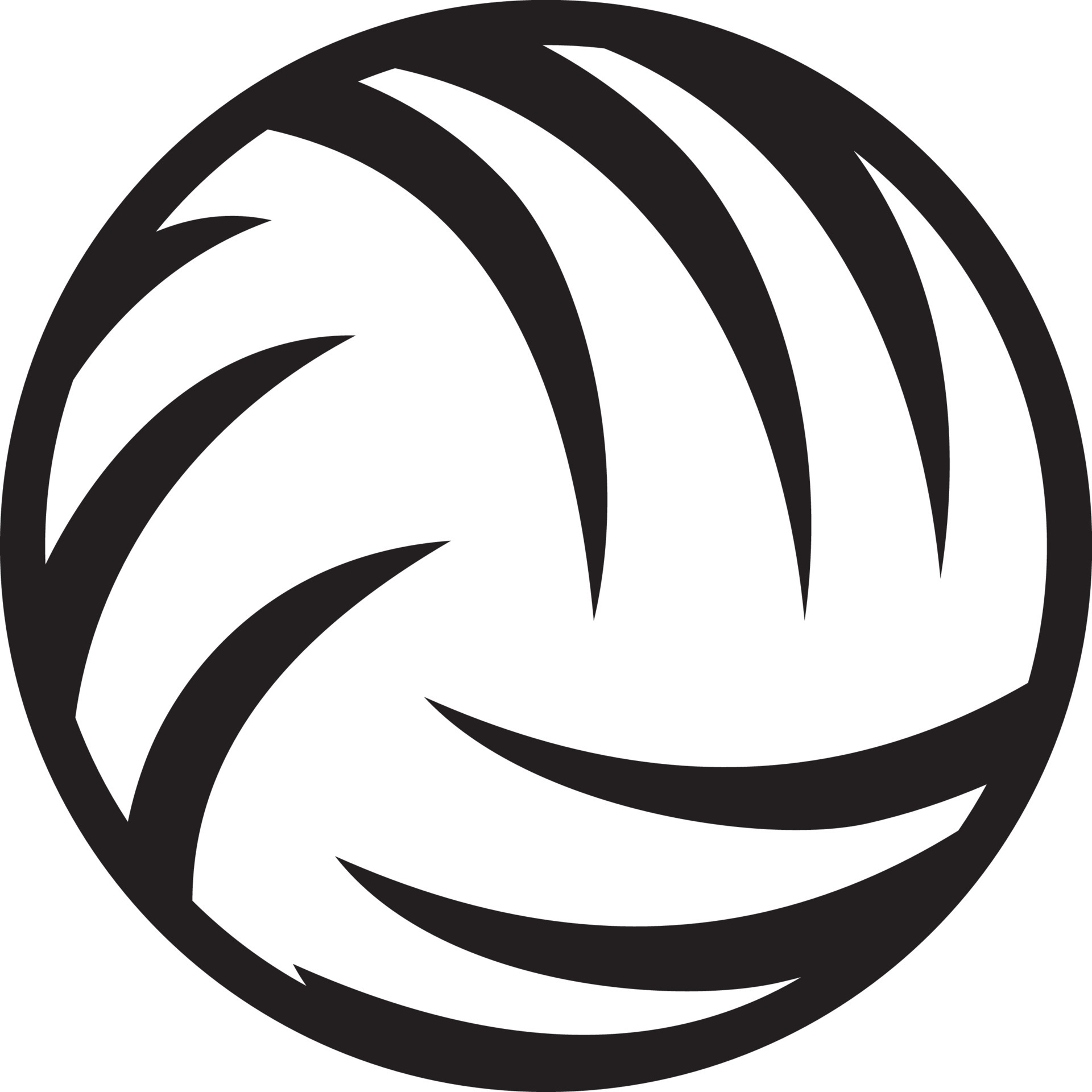 Volleyball ball outline 4745809 Vector Art at Vecteezy