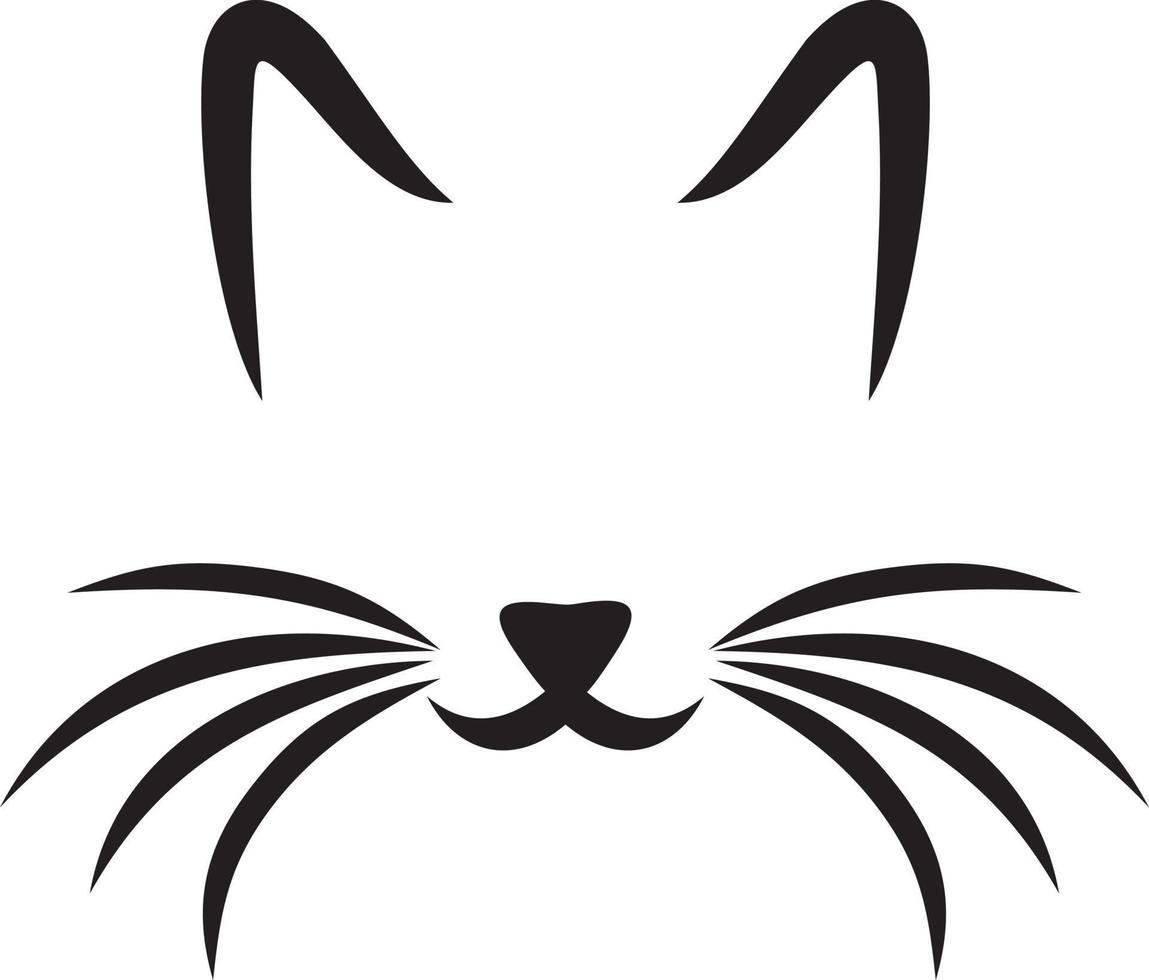 black cat face icon isolated on white. vector cat face. flat cat line  illustration Stock Vector Image & Art - Alamy