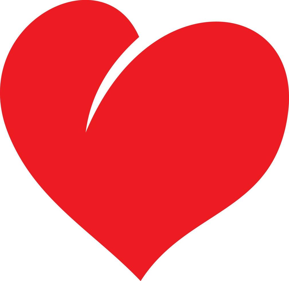 Simple heart icon vector