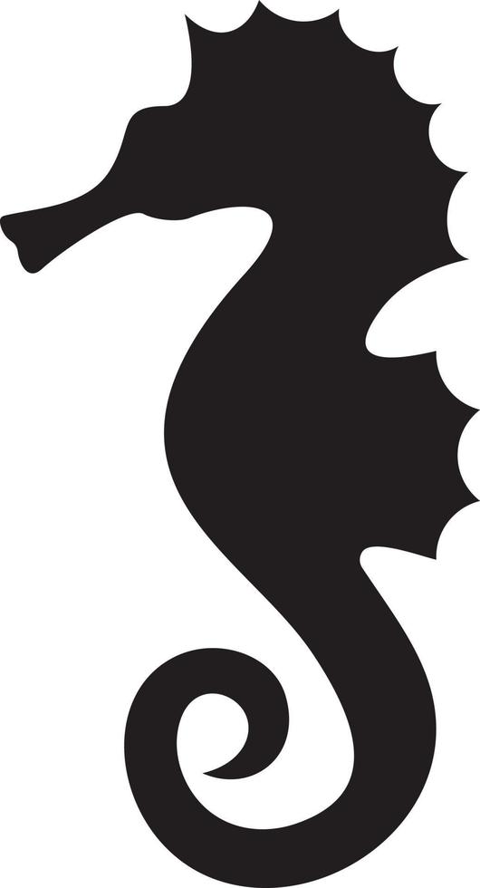 Seahorse silhouette vector