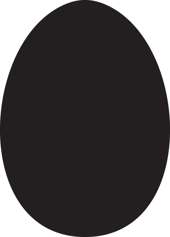 Egg silhouette, Black egg icon vector