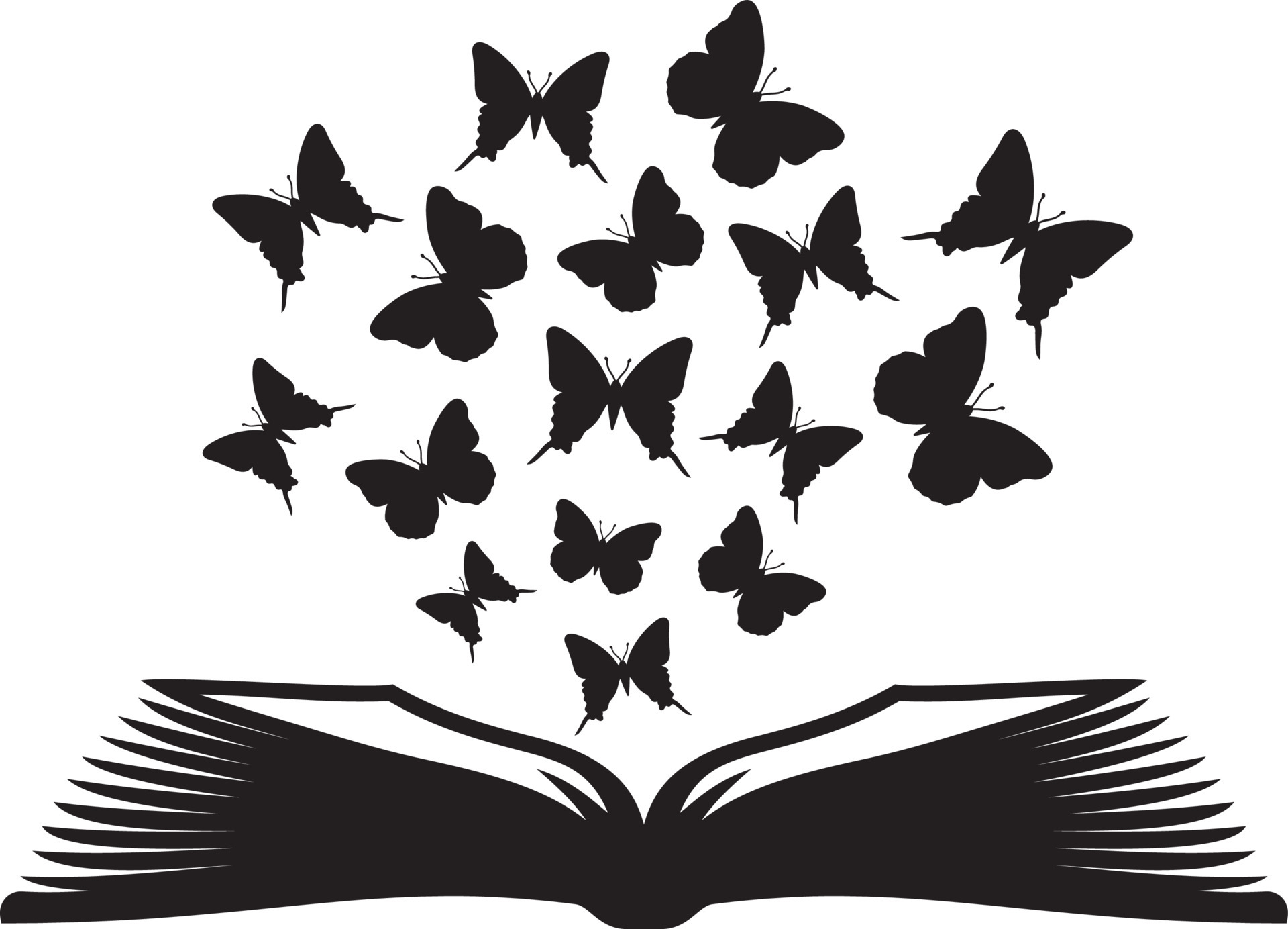 Open Book Silhouette Vector Art, Icons, and Graphics for Free Download