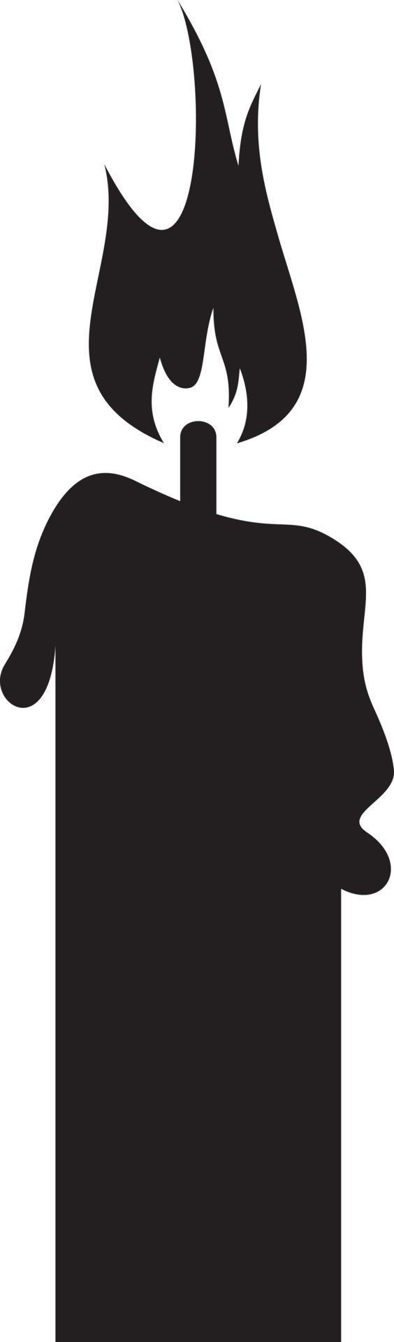 Candle flame silhouette 4745847 Vector Art at Vecteezy