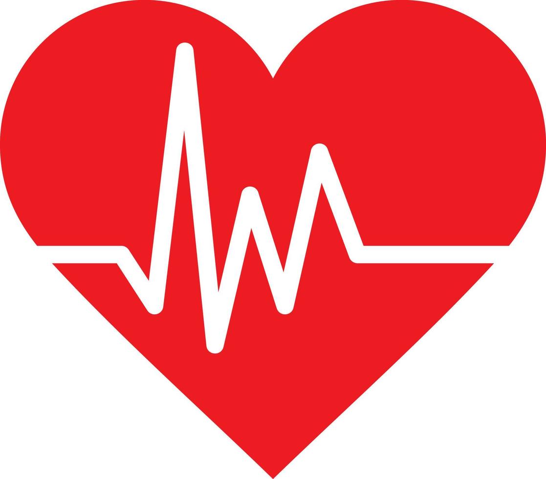 Heart beat icon vector