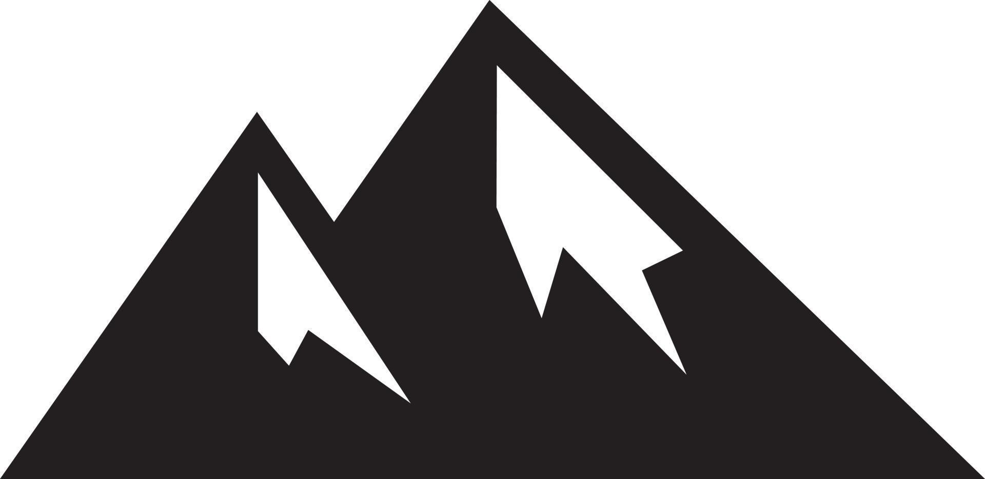 Mountains simple icon vector