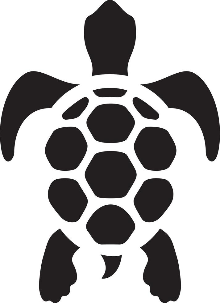 Sea turtle silhouette vector