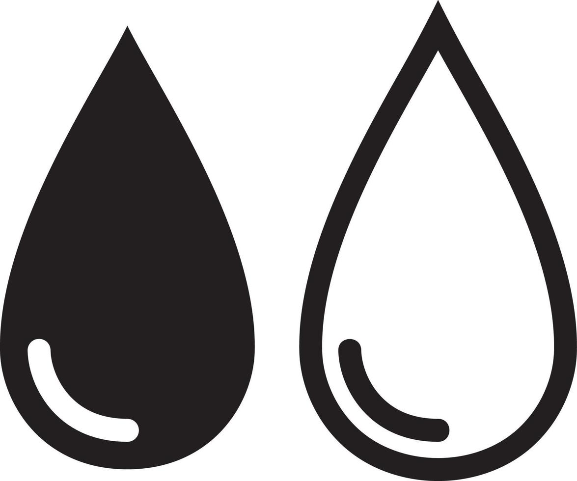 Drop in white and black vector