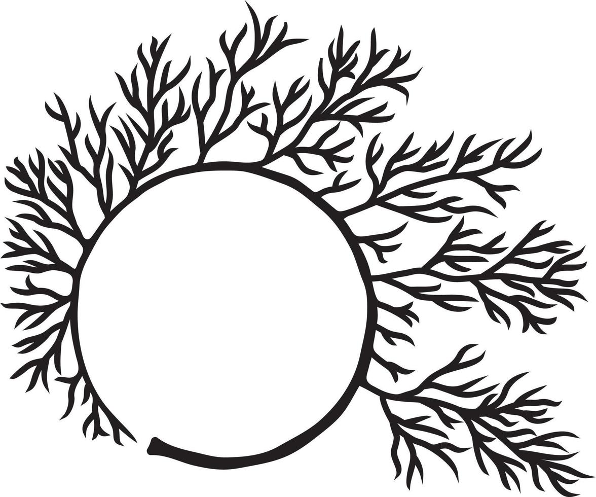 Tree monogram frame vector