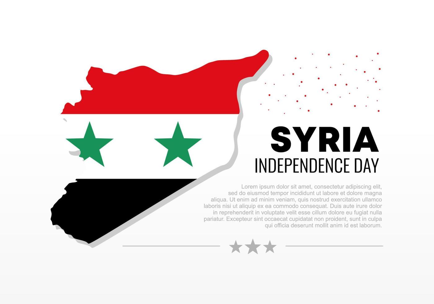Fondo del día de la independencia de Siria para la celebración nacional el 11 de abril vector