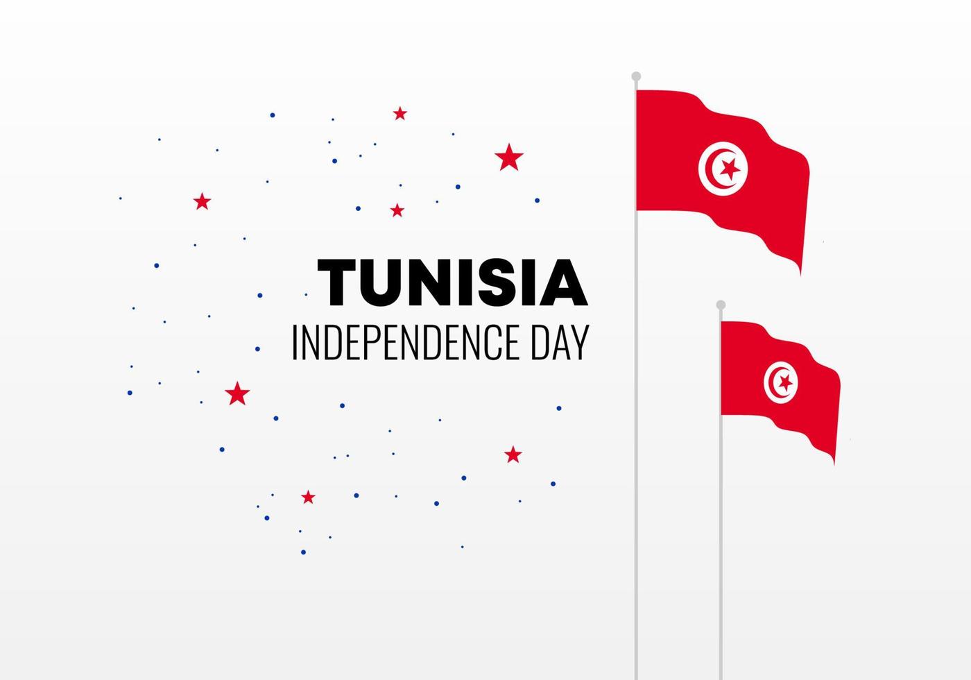 Tunisia independence day background national celebration on March 20. vector