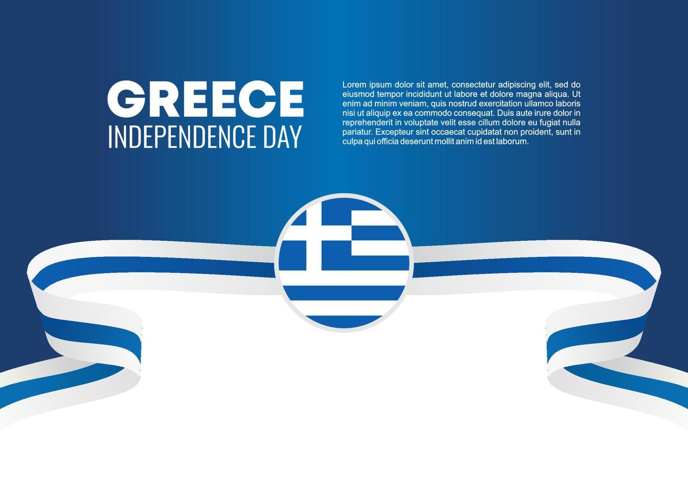 Celebración nacional del fondo del día de la independencia de Grecia el 25 de marzo. vector
