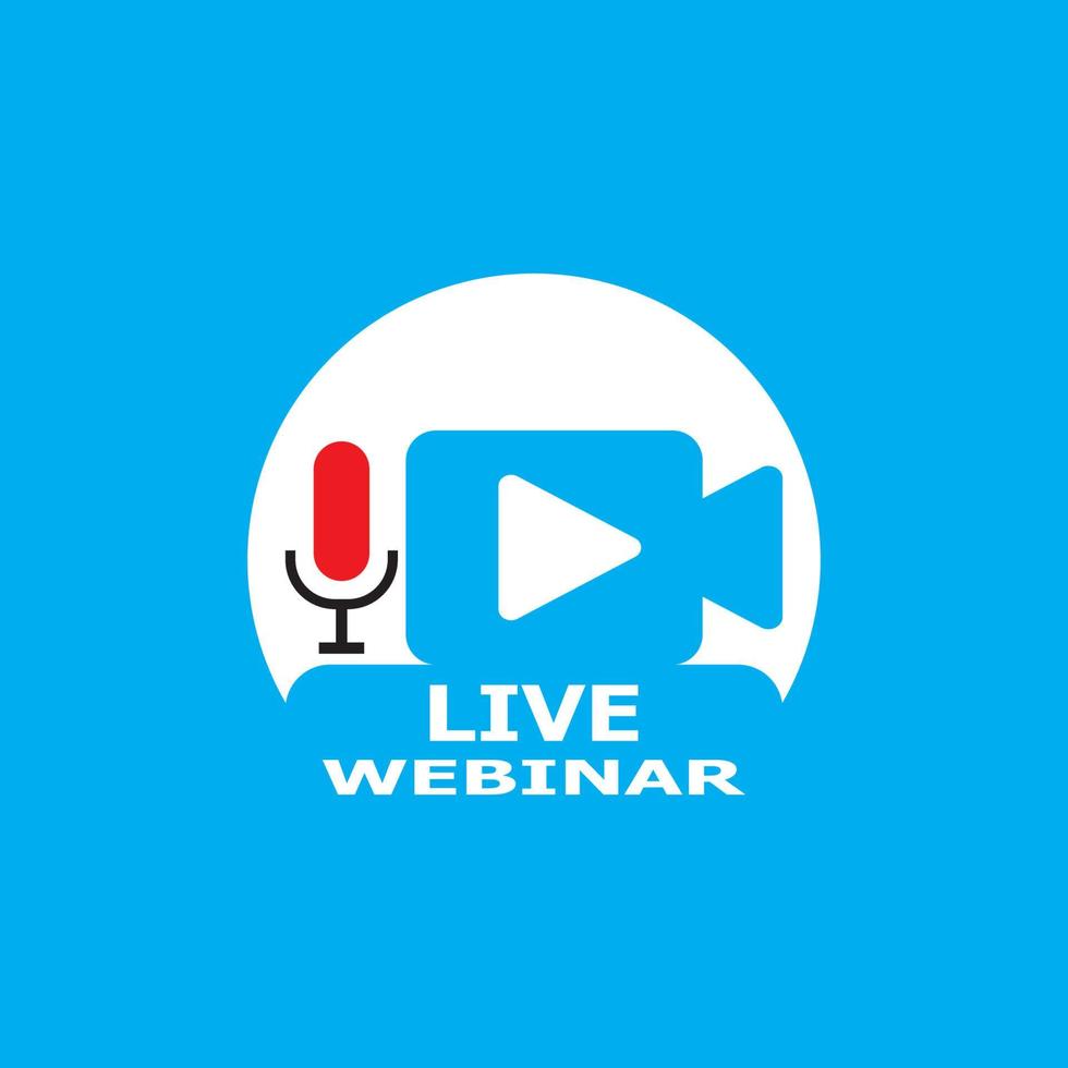 Live webinar icon and symbol template vector