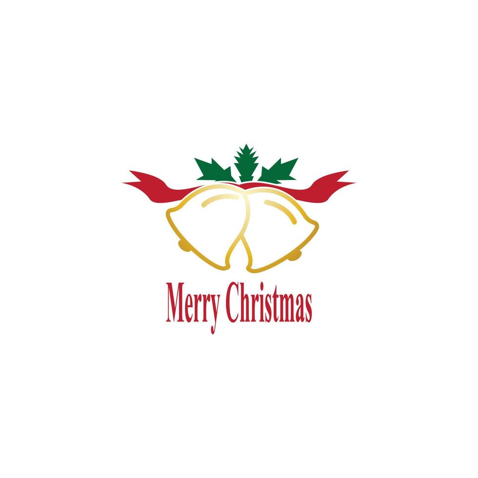 Merry christmas logo vector template